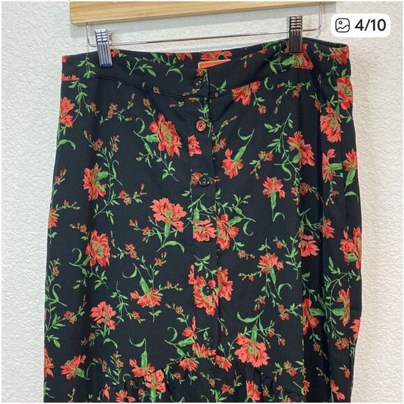 ModCloth Emphasis on Effortless Buttoned Floral Print Maxi Skirt L - Picture 4 of 10